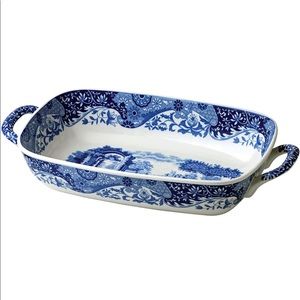 Spode Blue Italian Handled Serving Dish